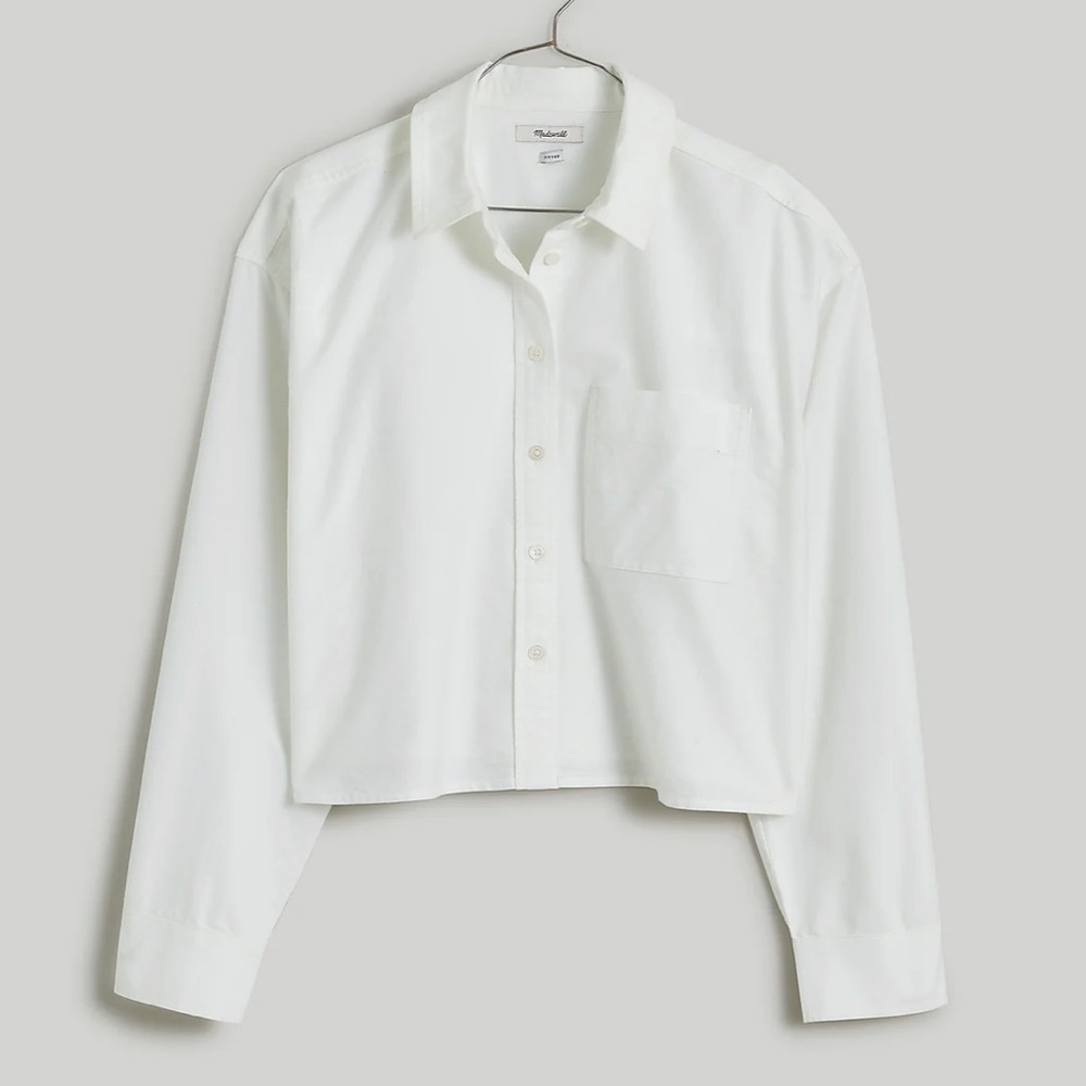 Madewell The Signature Oxford Crop Shirt